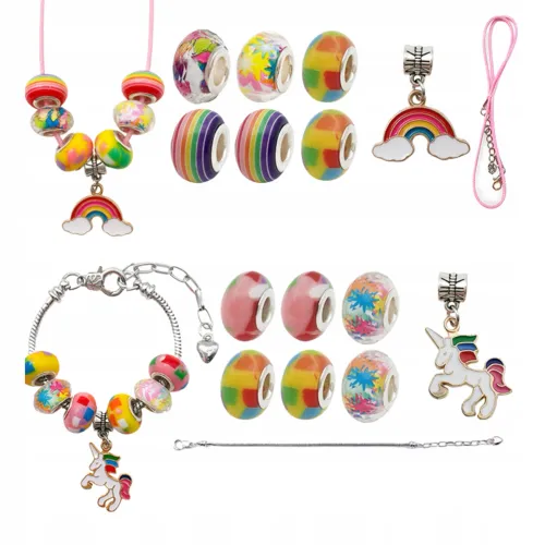 Zestaw Do Robienia Bransoletek Naszyjników Kreatywny Dla Dzieci Charms DIY na Arena.pl