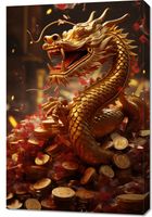 Obraz 60x90cm Smok Bogactwa