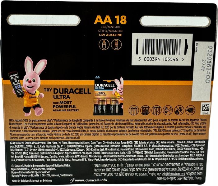 Bateria alkaliczna Duracell Plus AA LR6 MN1500 18 sztuk ORYGINAŁ zdjęcie 3
