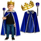 STRÓJ KRÓLA NA JASEŁKA ZESTAW PELERYNA KORONA BERŁO KOSTIUM DZIECIĘCY