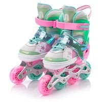 ROLKI 4w1 METEOR MERMAID M 34-37 rolki łyżwy wrotki rolko-wrotki LED 82A