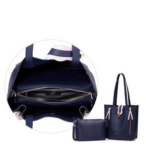 NUCELLE Stylowy granatowy shopper na Arena.pl