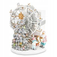 KARUZELA ŚWIĄTECZNA Z POZYTYWKA BIAŁA SREBRNA PASTELOWA DIABELSKI MŁYN