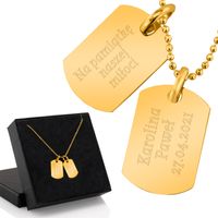 Pozłacany NIEŚMIERTELNIK Łańcuszek Prezent Walentynki Rocznica  +GRAWER