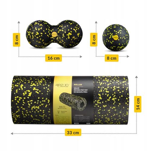 ROLLER WAŁEK PIŁKA PIŁECZKA ZESTAW EPP GŁADKI TWARDY DO MASAŻU DUOBALL na Arena.pl