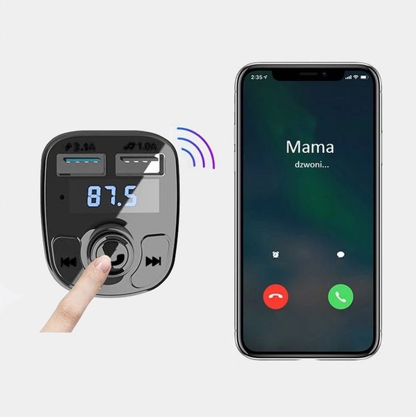 TRANSMITER BLUETOOTH FM MP3 ŁADOWARKA ODTWARZACZ TRANSMITER BT AUDIO zdjęcie 8