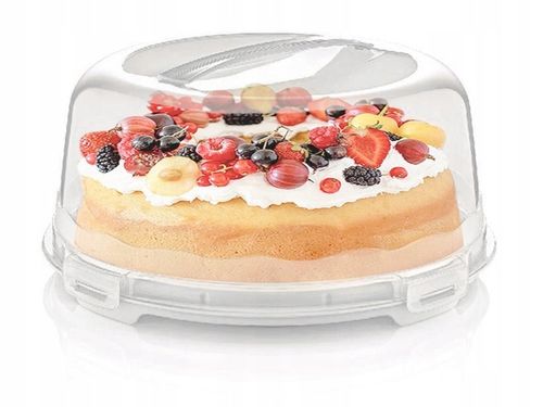 POJEMNIK NA CIASTO 30cm wypieki TORTOWNICA z uchwytem ZAMYKANA pudełko na Arena.pl