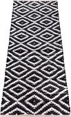 Dywan Juta Naturalny Ręcznie Tkany Prostokątny 60x90 cm Biało Czarny