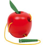 PRZEWLEKANKA przeplatanka drewniana JABŁKO i robak