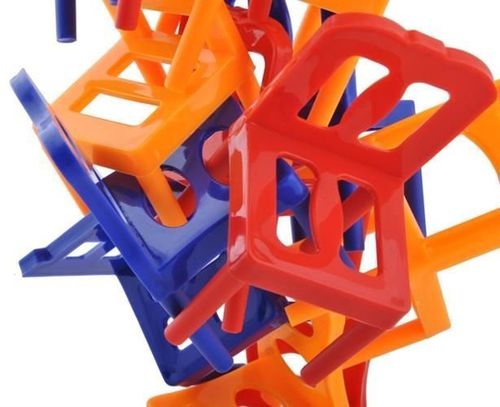 Gra zręcznościowa rodzinna spadające krzesła balansujące krzesełka 24 el. na Arena.pl