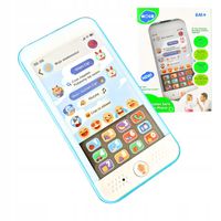 Interaktywny telefon dla dzieci smartfon edukacyjny 100dźwięków gra nagrywa
