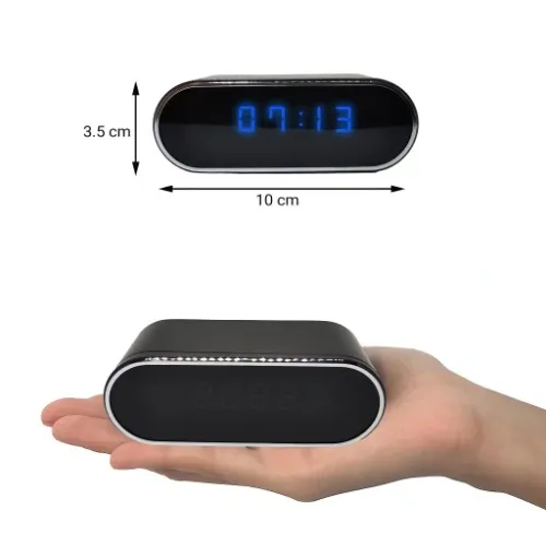 ZEGAR Z UKRYTA MINI KAMERA SZPIEGOWSKA WiFi BUDZIK na Arena.pl