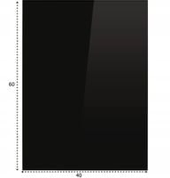 Podstawa szklana hartowana - szyba pod Piec Kominek 60x40 cm CZARNA