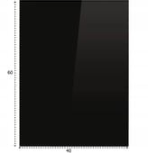 Podstawa szklana hartowana - szyba pod Piec Kominek 60x40 cm CZARNA