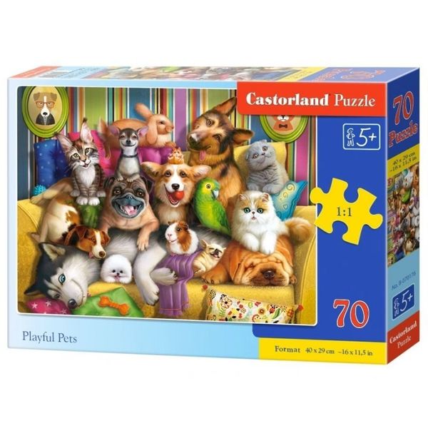 Puzzle 70 playful pets CASTOR zdjęcie 1