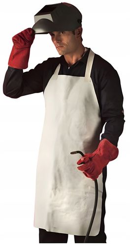 Lekki Fartuch Spawalniczy Skórzany Ochronny Dla Spawacza Trudnopalny 72x122 na Arena.pl