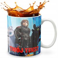 KUBEK 330ml GRAFIKA PREZENT ŚWIĘTA WZÓR - BAJKA WYTRESOWAĆ SMOKA + IMIĘ