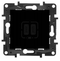2 x 2 x ŁADOWARKA 2x USB TYP C LEGRAND NILOE STEP CZARNY