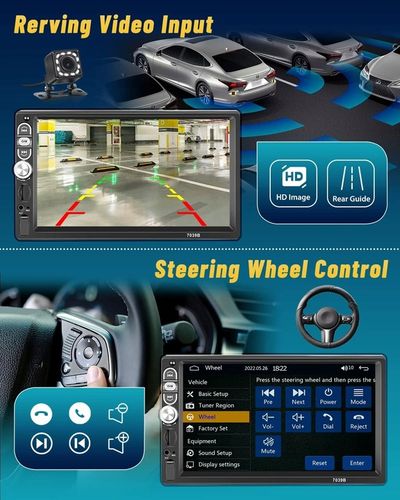 RADIO SAMOCHODOWE Android 1 DIN BLUETOOTH USB AUX EKRAN DOTYKOWY 7" KAMERA na Arena.pl