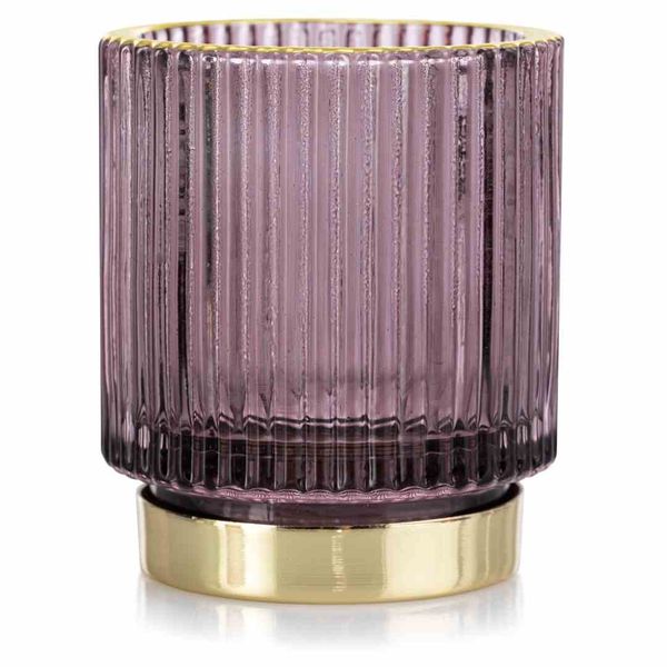 CANDLEHOLDER/AH/POMPEY/MAUVE/ 7X8 zdjęcie 1