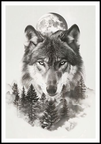Plakat 67,5x100cm Wilczy Duch Lasu na Arena.pl