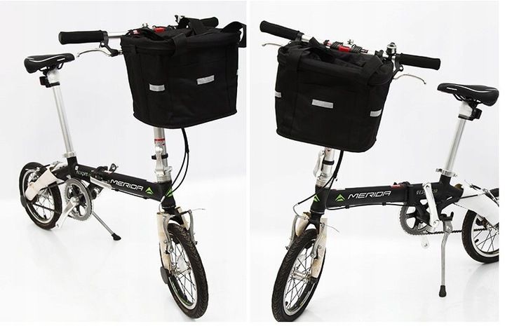 KOSZYK NA KIEROWNICĘ DO ROWERU ROWEROWY PIKNIK TORBA CZARNA 10L + UCHWYT zdjęcie 5