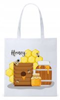 Dla Pszczelarza Na Prezent Torba Eco Biała Shopper Z Nadrukiem Ze Zdjęciem
