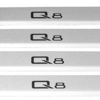Listwa progowa AUDI Q8 Stal nierdzewna 304 mat z czarnymi literami 4szt