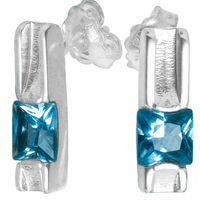 SREBRNE KOLCZYKI NA SZTYFT Z CYRKONIAMI SREBRO PRÓBY 925 DOSTĘPNE RÓŻNE KOLORY