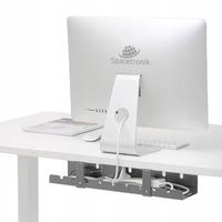 ORGANIZER na Kable Przewody Blat Biurko Koszyk Połka Spacetronik szary