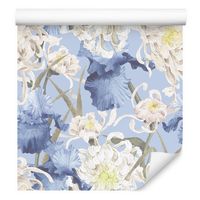 Tapeta do sypialni chryzantemy irysy kwiaty natura