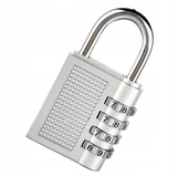 kłódka szyfrowa 64mm srebrna matowa XJ5138