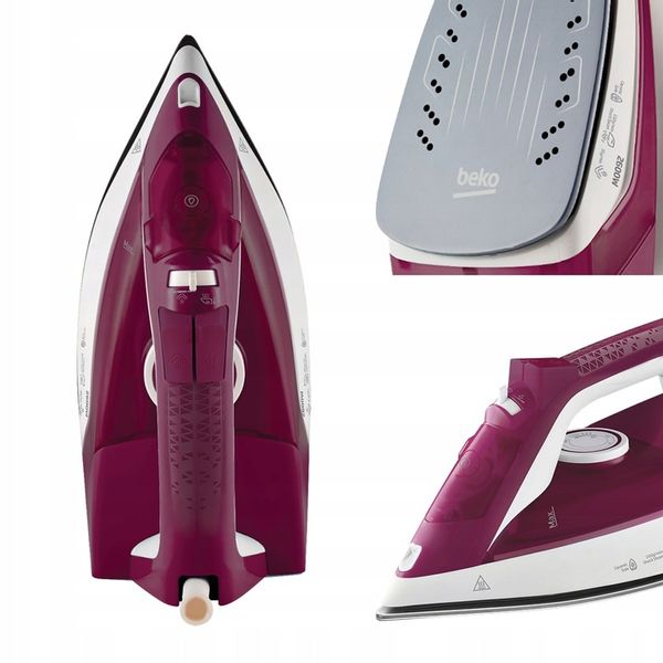 Żelazko Beko SIM3126R parowe bordowe para 120g/min zdjęcie 1