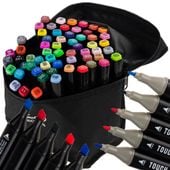 tg67373 markery alkoholowe 60 szt mazaki pisaki dwustronne zestaw+etui