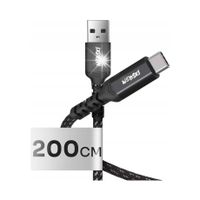 DŁUGI MOCNY SZYBKI PRZEWÓD TYP-C 2 METRY ZASILACZ ŁADOWARKA PD 33W QC 3.0