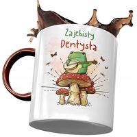 Kubek Bordowy Dla Dentysty Żajebisty Dentysta Z Nadrukiem Ze Zdjęciem