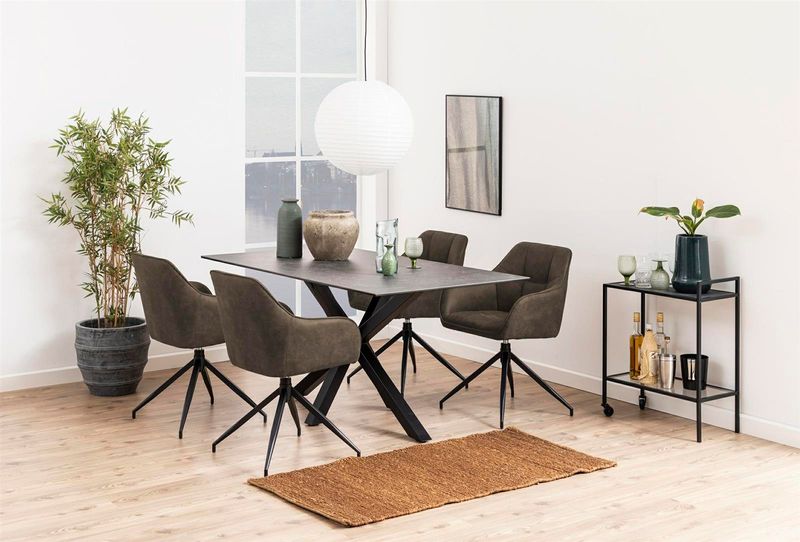 Krzesło Brenda brązowe tapicerowane zdjęcie 2