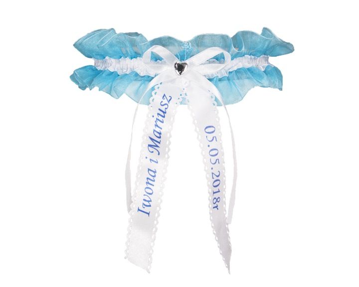 PODWIĄZKA ślubna Podwiązki ślub NADRUK imiona data zdjęcie 2