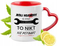 Dla Ksawerego Kubek Czerwony Z Uszkiem W Kształcie Serca Na Prezent