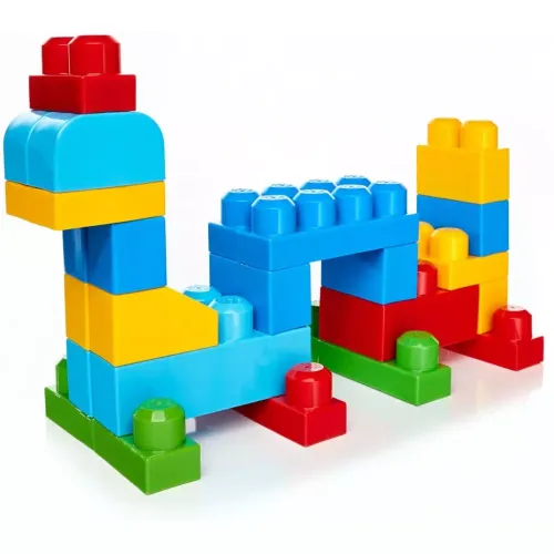 Mega Bloks. CYP72 First Builders. Klocki w niebieskiej torbie, 80 elementów na Arena.pl