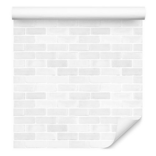 Tapeta Ścienna Biało-Szara CEGŁA Mur Dekoracja 3D na Arena.pl