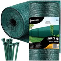 Siatka cieniująca 90% osłonowa 1,5x25m zielona 100 szt. opasek zaciskowych