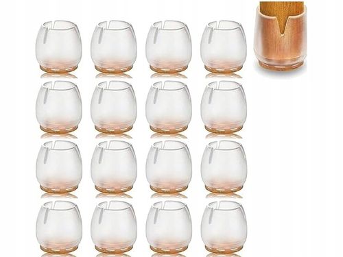 NAKŁADKI OCHRONNE NA NOGI KRZESŁA MEBLI SILIKONOWE FILC 17-21 mm 16 na Arena.pl