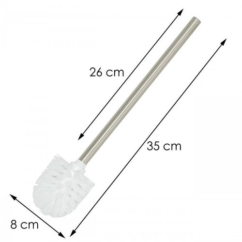 Uniwersalny zestaw zapasowej szczotki toaletowej z 2 główkami do WC biały na Arena.pl