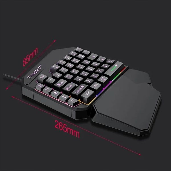 KLAWIATURA DLA GRACZY NA RĘKĘ GAMINGOWA LED KEYPAD zdjęcie 4