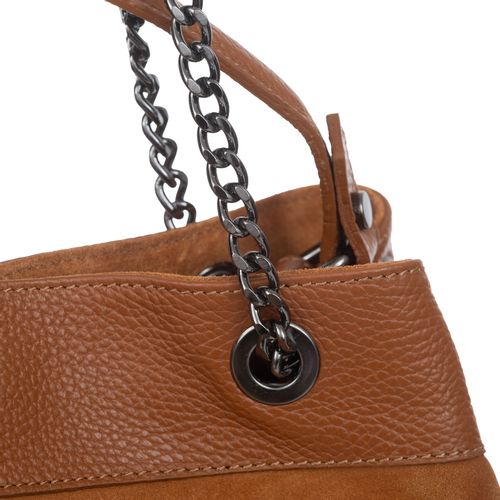 VEZZE torebka zamszowa damska worek z łańcuszkiem V500 c.zielona na Arena.pl