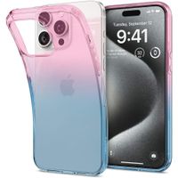 etui case na iphone 15 pro liquid crystal - różowo niebieskie
