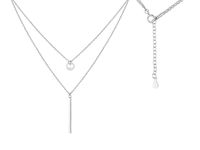 RODOWANY PODWÓJNY NASZYJNIK CELEBRYTKA KULKA PRĘT