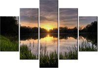 105CM 150CM OBRAZ 5 ELEM WIDOK TRZCIN DRUK