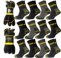 Skarpety ROBOCZE DŁUGIE skarpetki BHP WORK GRUBE ciepłe MOCNE 39-42 12 PAR